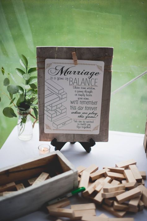 Jenga Wedding Guest Book, Montana Summer, Building Memories, Marriage Day, Whitefish Montana, Unique Wedding Ideas, Mountain Bride, Montana Wedding, Wedding Forward