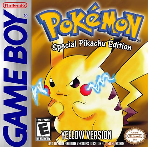 Pokemon Yellow Version Box Art, Pikachu, Pokemon, Yellow, Art, Pokémon