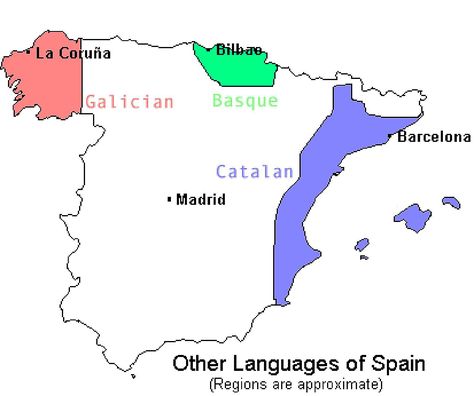 If you think that Spanish or Castilian is the language of Spain, you're only partly right. Map Of Spain, Iberian Peninsula, Don't Speak, Foreign Languages, Learning Languages, Trip Planning, You Think, Madrid, Spain