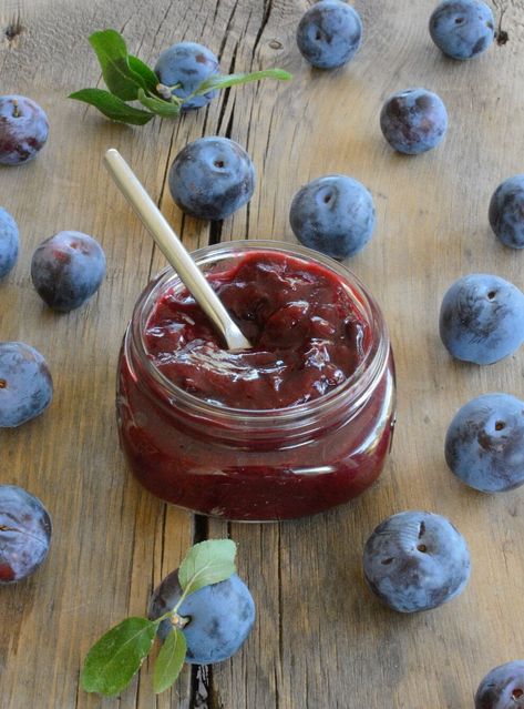 Sugar Free Plum Jam Recipe, Plum Jam Recipe, Plum Jam Recipes, Sugar Free Jam, Plum Recipes, Jelly Sandwich, Jam Recipes Homemade, Homemade Almond Milk, Plum Jam