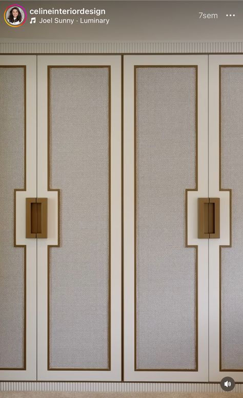 Wardrobe Fabric Door, Vintage Wardrobe Design, Upholstered Wardrobe, Unique Wardrobe Door Designs, Classical Wardrobe, Wardrobe Shutter Design, Wardrobe Design Modern, Creative Closets, Wardrobe Door Designs