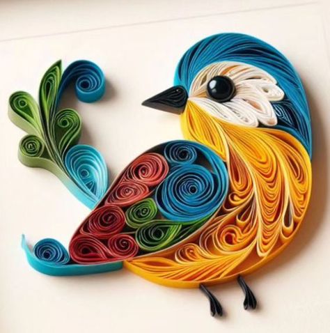 Animal Quilling Ideas, Quilling Animals Patterns, Quilling Designs For Beginners, Quilling Duck, Quiling Paper Ideas, Paper Quilling Animals, Quilled Peacock, Quilling Images, Quilling Butterfly