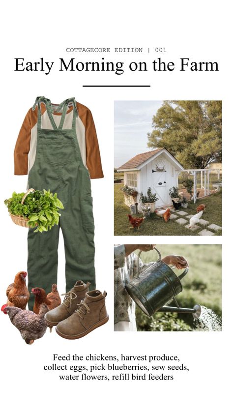 Farm Clothing Style, Farmcore Aesthetic Outfit, Farm Core Outfit, Farm Outfit Women Summer, Gardening Outfit Aesthetic, Farm Wife Aesthetic, Farming Outfit Women, Farm Fashion Women, Farm Aesthetic Outfit