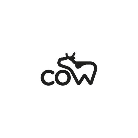 Cow Branding Design, Milk Brand Logo, Cow Illustration Design, Cow Logo Design Ideas, Milk Typography, H Logo Typography, Print Shop Branding, Milk Logo Design, Simple Logo Ideas