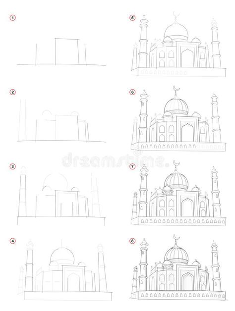 City Drawing Step By Step, Architecture Sketch Step By Step, Step By Step Drawing Buildings, Draw Buildings Tutorials, Landscape Pencil Drawings Step By Step, Building Drawing Step By Step, How To Draw A Castle Step By Step, How To Draw Architecture Step By Step, Architecture Drawing Step By Step