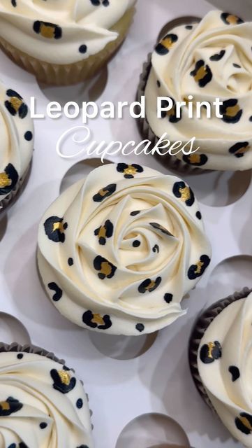 Leopard Print Cupcakes, Leopard Cupcakes, Animal Print Cupcakes, Leopard Print Cake, Cupcake Flower Bouquets, Lily Cake, Polka Dot Cupcakes, Cupcake Bouquets, Eat Cupcakes