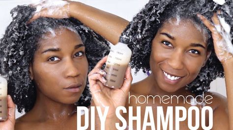 DIY+Homemade+Natural+Shampoo+With+African+Black+Soap++Healing+Recipe+[Video]+via+@blackhairinfo Diy African Black Soap, Black Soap Shampoo, Natural Shampoo Recipes, How To Make Shampoo, Homemade Natural Shampoo, Shampoo Recipe, Natural Hair Diy, Homemade Shampoo, Diy Shampoo