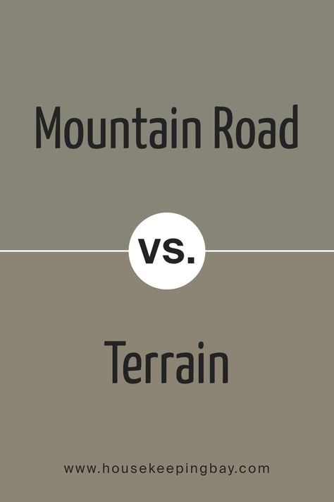 Mountain Road SW 7743 by Sherwin Williams vs Terrain SW 9613 by Sherwin Williams Terrain Sherwin Williams, Sw Foothills, Sw Neutral Paint Colors, Sherwin Williams Coordinating Colors, Different Interior Styles, Trim Colors, Neutral Paint Colors, Earthy Green, Dark Furniture