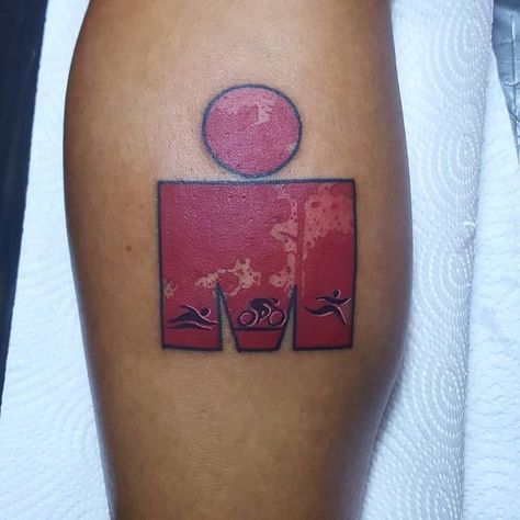 Ironman Tattoo Ideas, Ironman Triathlon Tattoo, Ironman Tattoo, Triathlon Tattoo, Iron Man Tattoo, Running Tattoo, Half Ironman, Dot Tattoos, 3 Tattoo