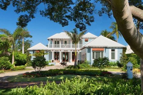 West Indies Style Luxury Home - Naples, Florida West Indies House Exterior, Caribbean Homes Interiors, West Indies House Plans, West Indies Interior, British West Indies Architecture, West Indies House, West Indies Architecture, West Indies Home, West Indies Decor