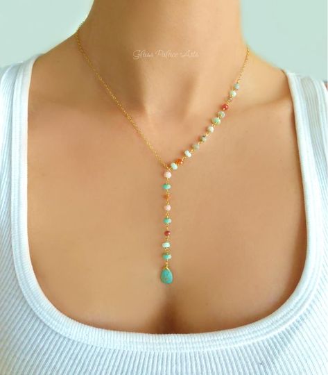 Opal Necklaces, Opal Necklace Gold, Unique Beaded Jewelry, Women's Necklace, Chula Vista, Peruvian Opal, Handmade Wire Jewelry, Trik Fotografi, Opal Necklace