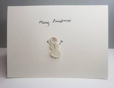 Sea Glass Cards Christmas, Seaglass Christmas Cards, Seaglass Cards, Sea Glass Card, Young Enterprise, Papercraft Christmas Cards, Xmas 2022, Seaglass Art, Cape Breton Island