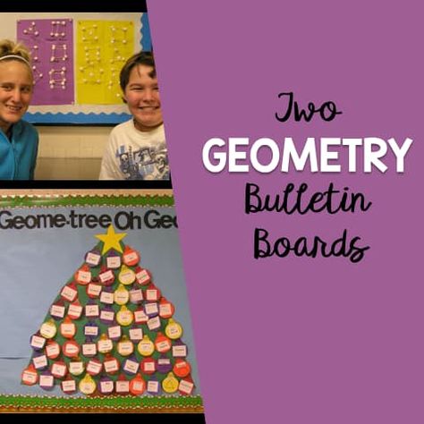 Check out these 4 geometry bulletin boards with mini lessons featuring picture books. Your upper elementary students will have a blast! Geometry Bulletin Board, Maths Wall, Math Wall, School Hallways, 4th Grade Math, Main Idea, Mini Lessons, Upper Elementary, Picture Books