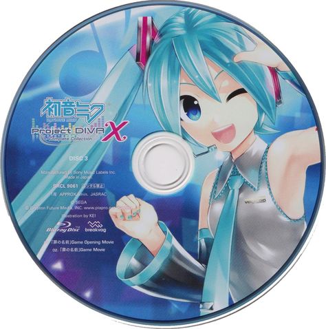 Hatsune Miku: -Project Diva X- Complete Collection Disc Anime Cd, An Anime, Hatsune Miku, Blue Hair, Cd, Hair, Anime, Blue