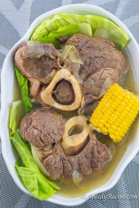 Beef Bulalo Recipe Beef Bulalo, Bulalo Recipe, Pork Nilaga, Beef Shank Soup, Beef Shank Recipe, Beef Shank, Pork Soup, Soup Dish, Filipino Dishes