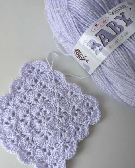 💜 Next on my hook 💜 . I wish there was a more lillacy emoji 😭 next I'm doing another shell stitch baby blanket and this time in this stunning yarn 😍💜 . The yarn I'm using was kindly gifted to me by @kingcoleltd baby superball dk twisted and the shade is lilac, you can find it at your local king Cole stockists but if you don't have one head over to the link in my bio to find one 😍💜😍💜 . . . . . #crocheter #crochetaddict #crochetgirlgang #yarnlovers #yarnlove #yarn #kingcoleyarn #shellstitch #in... Shell Stitch Baby Blanket, Lilac Crochet, Shell Stitch, King Cole, Girl Gang, The Shade, Crochet Accessories, Find It, Baby Blanket