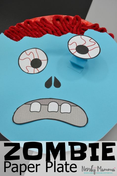 Zombie Crafts, Pasteles Halloween, Zombie Kid, Paper Plate Craft, Kid Halloween, Art Mom, Cute Zombie, Art Activities For Toddlers, Fun Halloween Food