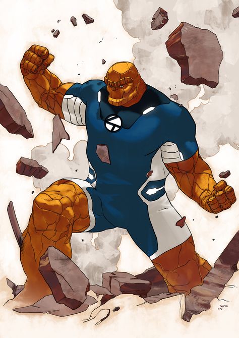 Thing Marvel, Ben Grimm, Fantastic Four Marvel, What Time Is It, Superhero Villains, Marvel Artwork, Superhero Characters, Marvel Comic Books, What Time Is