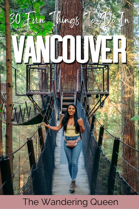 30 Fun Things to Do in Vancouver | What to Do in BC & More - The Wandering Queen What To Do In Vancouver, Vancouver Things To Do, Vancouver Beach, Things To Do In Vancouver, Queen Elizabeth Park, Vancouver Aquarium, Visit Vancouver, Granville Island, Canada Destinations