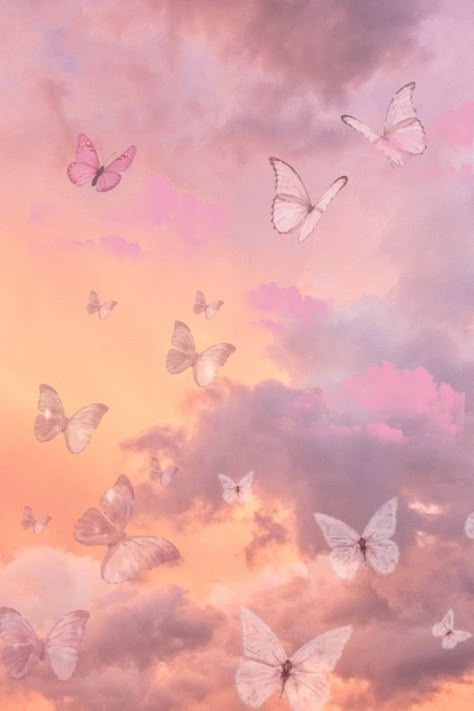 Pink Flowers And Butterflies Wallpaper, Soft Pink Butterfly Aesthetic, Pink Fairy Aesthetic Wallpaper, Pink Buterfluffy, Light Pink Butterfly Wallpaper, Butterfly Wallpaper Aesthetic Pink, Pink Butterflies Aesthetic, Pink Butterfly Aesthetic, Pink Wallpaper Light