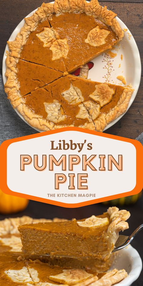 Libby's Famous Pumpkin Pie Recipe, Libbys Pumpkin, Libbys Pumpkin Pie, Pumpkin Pie Recipe Easy, Best Pumpkin Pie, Pumpkin Pie Mix, Pumpkin Pie Recipe, Pumpkin Pie Filling, Pumpkin Pie Recipes