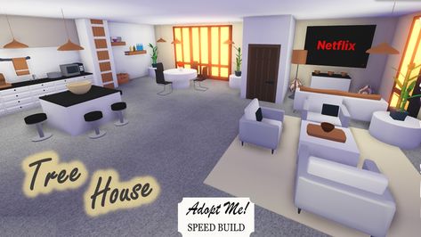 How to decorate Tree House in a Modern Style in Adopt Me speed Build #roblox #adoptme #treehouse #adoptmespeedbuild Tree House Adopt Me Ideas, Tree House Adopt Me, Adopt Me Tree House Ideas, Adopt Me Treehouse, Adopt Me House Ideas, Treehouse House, Small House Ideas, Rich Girl Bedroom, Adopt Me Small House Ideas