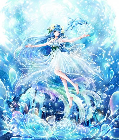 View full-size (800x941 273 kB.) Andrina Water Fairy, Art Manga, Anime Fairy, Manga Artist, Anime Princess, 판타지 아트, Anime Angel, Art Anime, Anime Kawaii