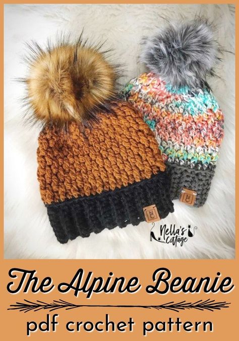 Beanie Outfit Ideas, Pink Beanie Outfit, Knit Hat Patterns, Alpine Stitch, Chunky Crochet Hat, Beanie Crochet Pattern, Hats Crochet, Beanie Outfit, Textured Crochet