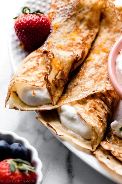 You searched for Crepes - Sally's Baking Addiction Crispy Crepe Recipe, Homemade Crepes, Easy Crepe Recipe, Edges Easy, Crepes Recipe, Crepe Batter, How To Make Crepe, Sally's Baking, Savory Crepes