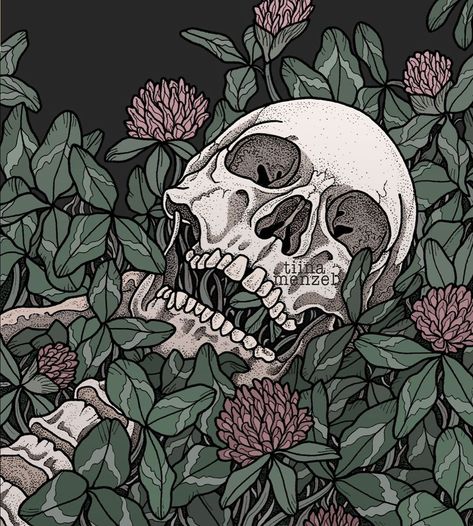 Tiina Menzel, Skull Flower, Milk Thistle, My Art, Milk, Flowers, Art