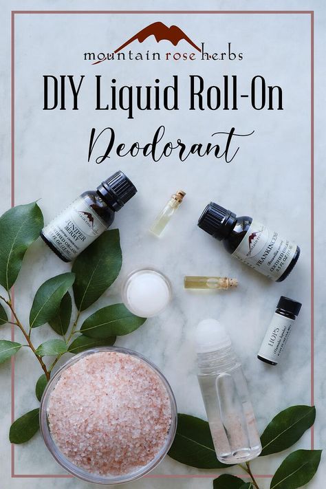 Deodorant Diy, Essential Oil Deodorant, Deodorant Recipe, Roll On Deodorant, Deodorant Recipes, Diy Deodorant, Homemade Deodorant, Mountain Rose Herbs, Mountain Rose