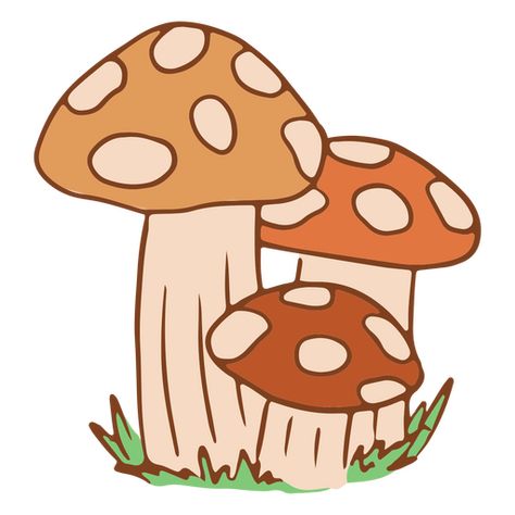 Cottagecore fungi mushrooms PNG Design Mushroom Clipart, Cartoon Mushroom, Vector Flowers, Cricut Free, Mushroom Art, Create T Shirt, Png Design, Svg Design, Png Image