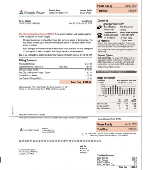 Gas Bill, Bill Template, Utility Bill, Power Bill, Cambodia, Georgia, Coding, Writing