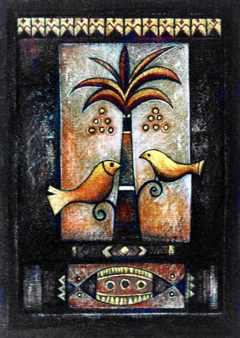 ♥ Egyptian Folk Art, Bird Outline, Folklore Art, Junk Jewelry, Collage Artwork, Scenic Design, Egyptian Art, Cartoon Pics, Art For Kids