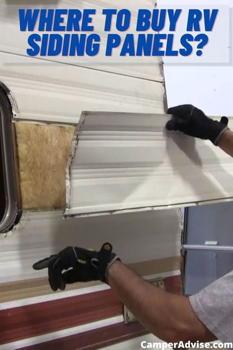 Diy Camper Siding, Complete Camper Rebuild, Rv Siding Ideas, Camper Siding Ideas, Diy Camper Shell, Rv Repair Exterior, Rv Exterior Remodel, Suburban Camper, Vintage Camper Redo