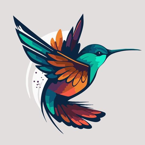 Hummingbird Art Drawing, Mexican Art Tattoos, Navajo Art, Hummingbird Art, Afrocentric Art, Wall Drawing, Graphic Design Fun, Bird Drawings, Environmental Art