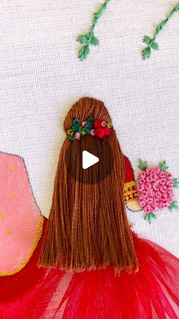 Knots and Threads on Instagram: "Easy and pretty hairstyle 🎀
.
.
.
#embroidery#embroidered#handembroidery#handmade#embroideryart#trending#reels#reel#reelinstagram#reelitfeelit" Trending Reels, Pretty Hairstyles, Thread, Embroidery, Hair Styles, On Instagram, Instagram