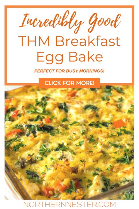 Looking for breakfast inspiration? Our incredible THM breakfast egg bake takes only a few minutes to prepare, and will keep you feeling full through to lunch! Great for batch cooking or feeding the whole family, try this tasty egg bake for busy weekday mornings! #THMbreakfast #thmeggbake #thmbreakfasteggs Thm Casserole Recipes, Thm Breakfast Casserole, Thm Breakfast Ideas, Breakfast For Christmas Morning, Breakfast For Christmas, Trim Healthy Mama Meal Plan, Thm Diet, Trim Healthy Mama Breakfast, Thm Meal Plans