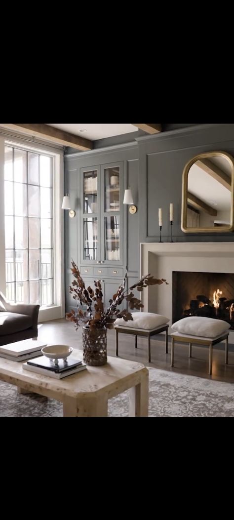 Studio Mcgee Winter Catalog, Family Room Studio Mcgee, Mcgee And Co Winter Catalog, Mcgee And Co Fireplace Design, Mcgee And Co Family Room, Fireplace Mcgee, Fireplace Studio Mcgee, Studio Mcgee Living Room Ideas, Mcgee And Co Fireplace