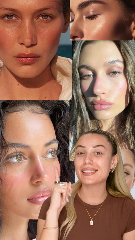 Glowy Summer Makeup Sun Kissed, Makeup Inspo Aesthetic, Sun Kissed Makeup, Clean Girl Makeup Tut, Glowy Natural Makeup, Makeup Aesthetic Ideas, Dewy Summer Makeup, Summer Glow Makeup, Glowy Makeup Look