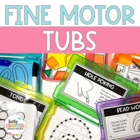 Lovely Commotion Preschool Resources | Teachers Pay Teachers Fine Motor Task Boxes, Preschool Small Group, Work Bins, Preschool Fine Motor Activities, Journal Labels, Reading Vocabulary, Sped Classroom, Preschool Circle Time, Prek Math