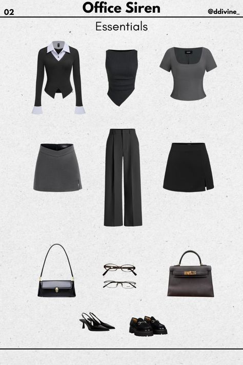 Siren Wardrobe, Siren Office Core, Office Siren Clothes, Office Siren Outfits Aesthetic, Succession Outfits, Office Siren Outfits, Bussines Casual Woman, Cider Outfits, Siren Outfits