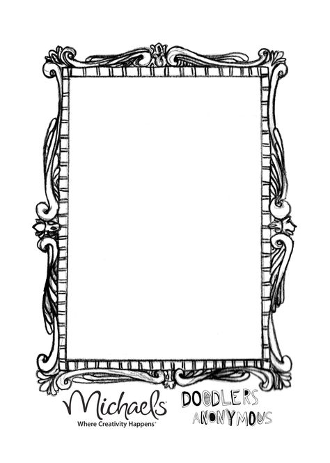 Mirror Frame Drawing, Old Mirror Drawing, Fancy Mirror Drawing, Vintage Mirror Drawing, Mirror Tattoos, Fancy Mirrors, Mirror Drawings, Architecture Drawing Sketchbooks, Victorian Frame