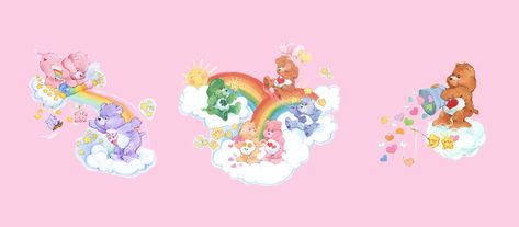 Care Bear Wallpaper Laptop, Medium Widget, Wallpaper Horizontal, Care Bears Vintage, Widget Icons, Animated Banners, Pink Teddy Bear, Cartoon Pictures, Mac Wallpaper