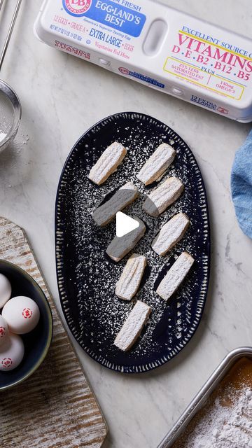 Pati Jinich on Instagram: "If you love the Mexican Wedding Cookies for the holidays, these Dedos de Novia, or Bride’s Finger Cookies, are another delightful Mexican celebration cookie! They have a sweet vanilla flavor, that wonderful crumble when you bite into them, and an even richer taste thanks to @egglandsbest egg yolks in the dough. Plus, EB eggs have 6x more vitamin D and 25% less saturated fat! Give them a go this year, recipe link in bio. #dedosdenovia" Pati Jinich, Best Eggs, Finger Cookies, Mexican Celebrations, Mexican Wedding Cookies, Vanilla Flavor, Egg Yolks, Mexican Wedding, Wedding Cookies