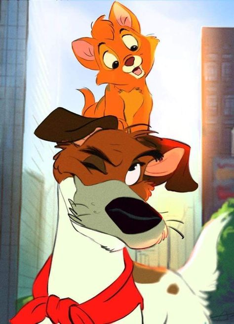 Dog Animation, Oliver And Company, The Hound, Disney Dogs, Disney Artwork, Disney Animals, The Fox And The Hound, Old Disney, Pinturas Disney