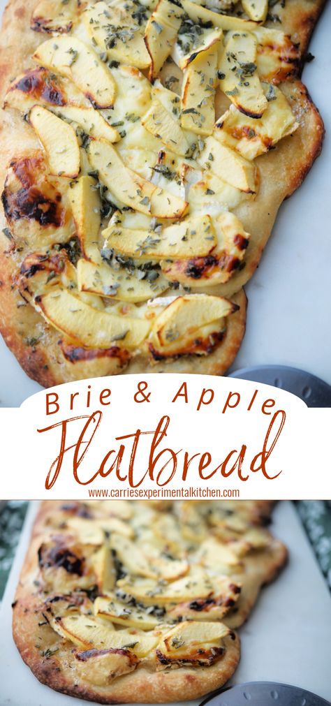 Apple Brie Breakfast, Brie Sandwich Vegetarian, Brie Recipes Apple, Flatbread Appetizers Parties, Roasted Veggie Flatbread, Apple Brie Pizza, Brie And Vegetables, Baked Brie And Apples, Apple Brie Quesadilla