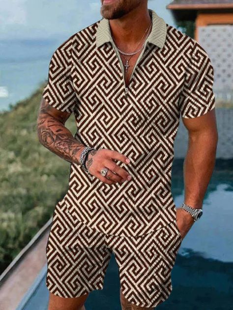 Male Vintage Shirts, Tracksuit Streetwear, Hawaiian Fashion, Men's Fashion Casual, Streetwear For Men, Pattern Shorts, Men Tracksuit, Male Clothing, Pieces Men