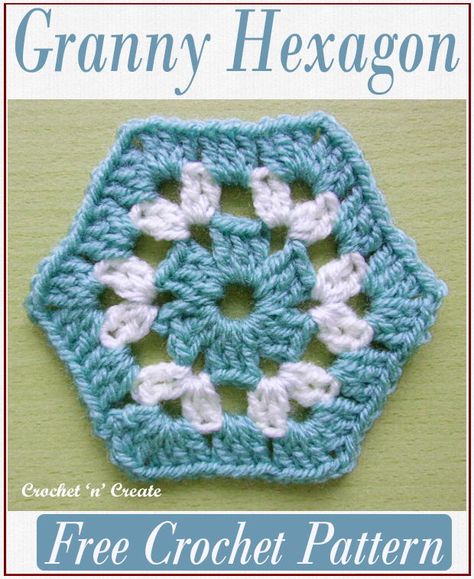 Granny Hexagon Pattern, Hexagon Pattern Design, Crochet Granny Hexagon, Crochet Shapes, Granny Hexagon, Yarn Shawl, My Granny, Granny Stitch, Baby Shawl