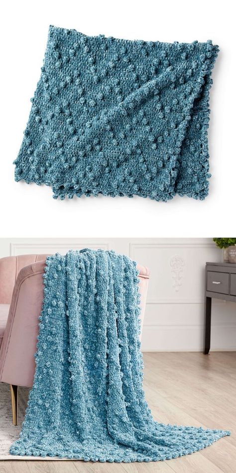 Textured Crochet Blanket, Crochet Bobble Blanket, Crochet Vs Knit, Zigzag Crochet, Bobble Blanket, Bubble Blanket, Bubble Texture, Crochet Bobble, Crochet Throw Pattern